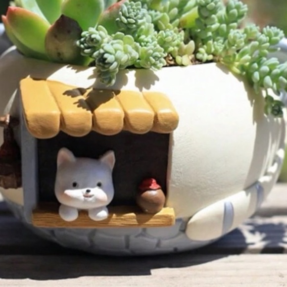 🌿 1 pc Creative Cartoon Cute Pet Shaped Resin Flower Pot 🪴 - Picture 2 of 7